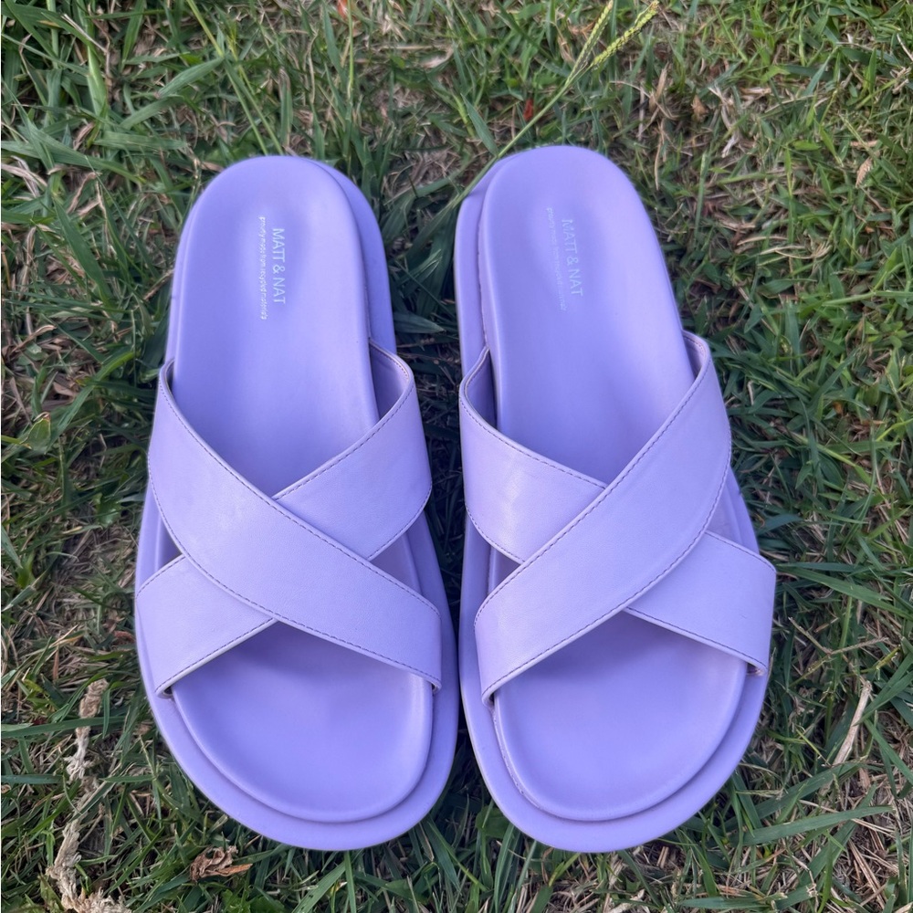 Lavender Slide Sandals